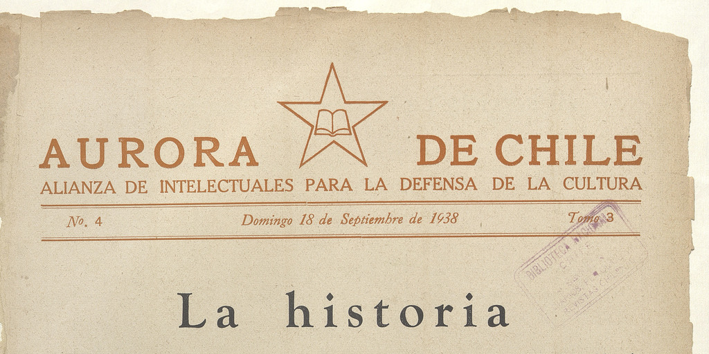 Aurora de Chile: tomo 3, número 4, 18 de septiembre de 1938