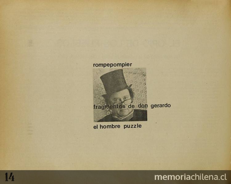 Rompepompier, fragmentos de don Gerardo. El hombre puzzle