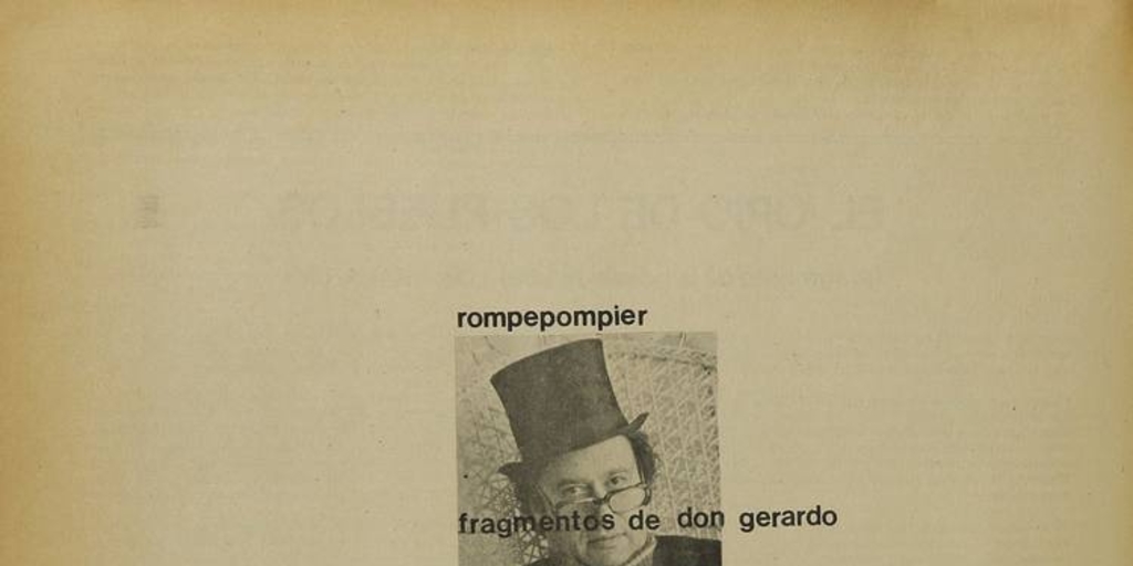 Rompepompier, fragmentos de don Gerardo. El hombre puzzle