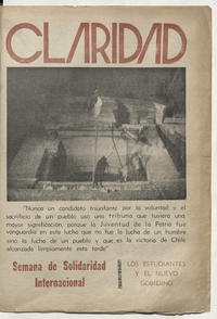 Claridad, octubre, 1970