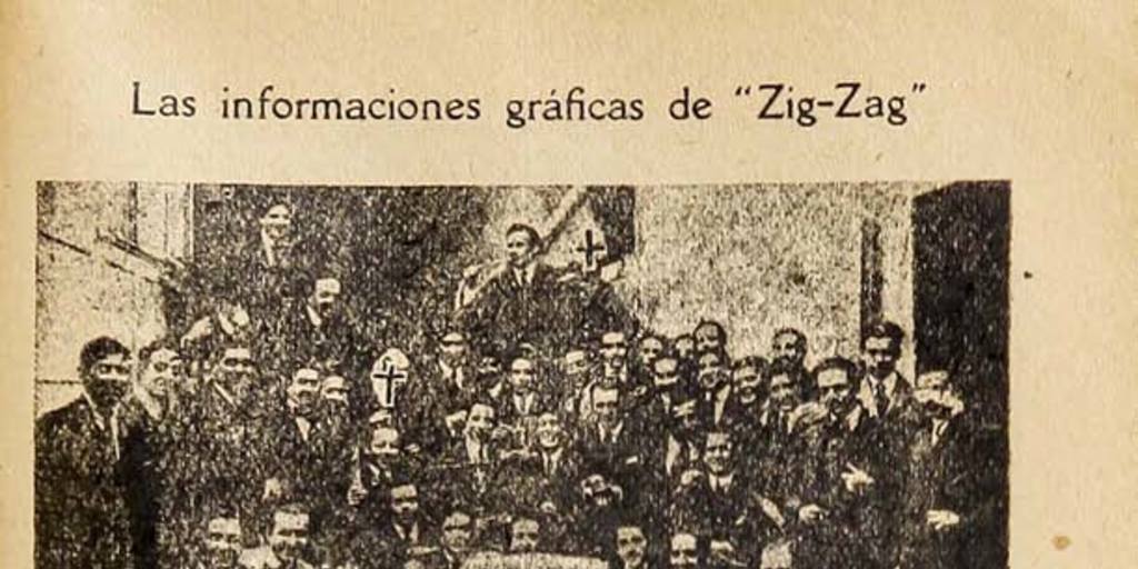 Jóvenes saqueadores de la Federación de Estudiantes de Chile, posando para la revista Zigzag, 21 de julio de 1920