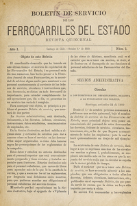 Boletín de servicio de los ferrocarriles del Estado.