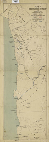Plano de los ferrocarriles de Chile [material cartográfico] : Ferrocarriles del Estado y ferrocarriles de propiedad particular.