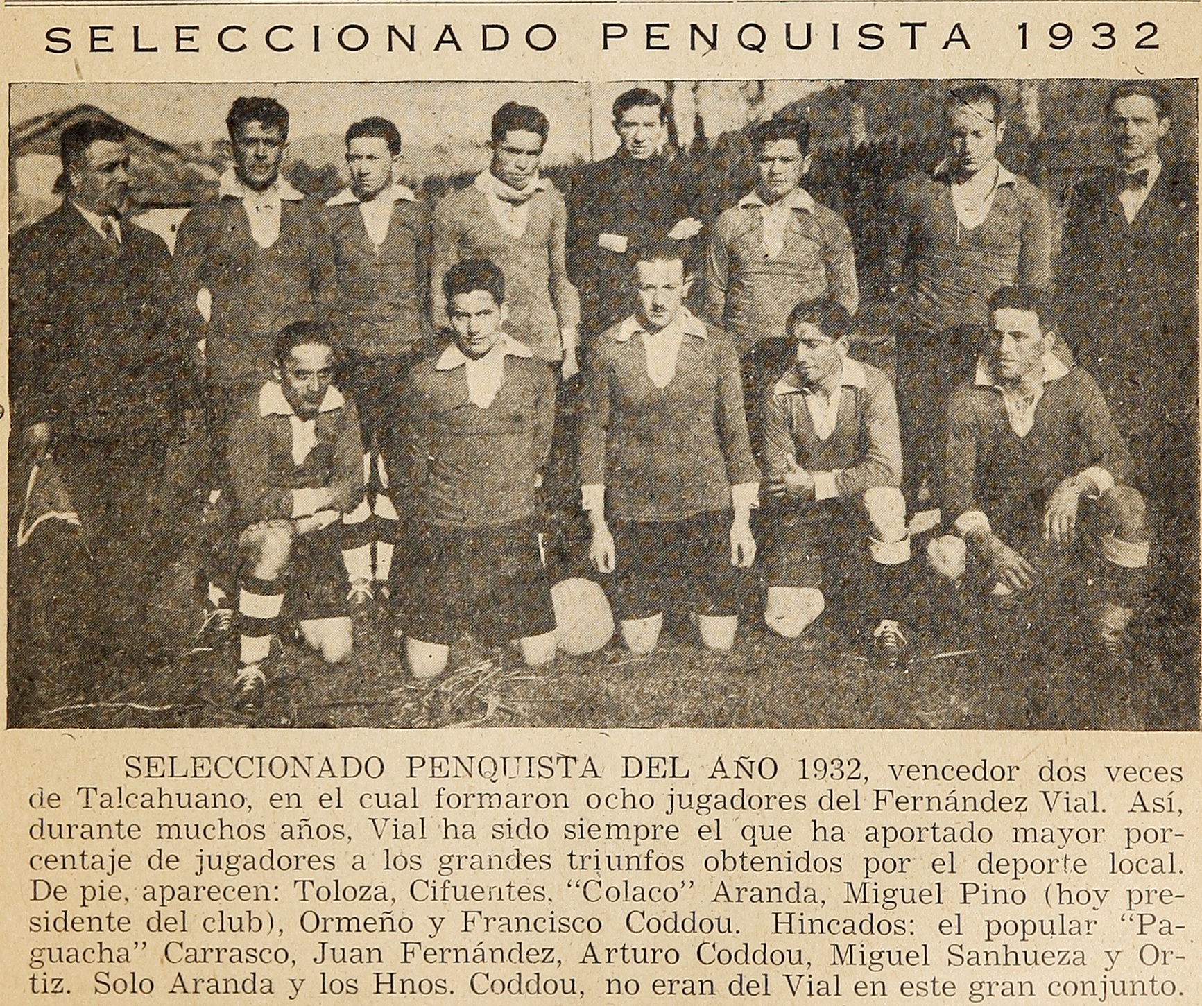 Seleccionado penquista, 1932