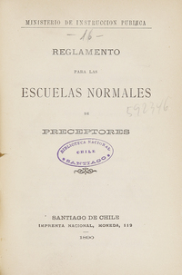 Reglamento para las Escuelas Normales de Preceptores