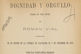 Dignidad y orgullo: drama en tres actos