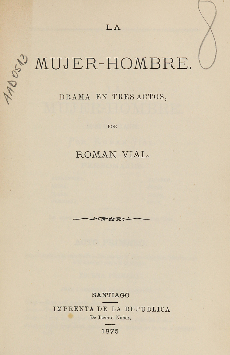 La mujer-hombre: drama en tres actos