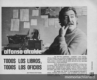 Alfonso Alcalde: todos los libros, todos los oficios