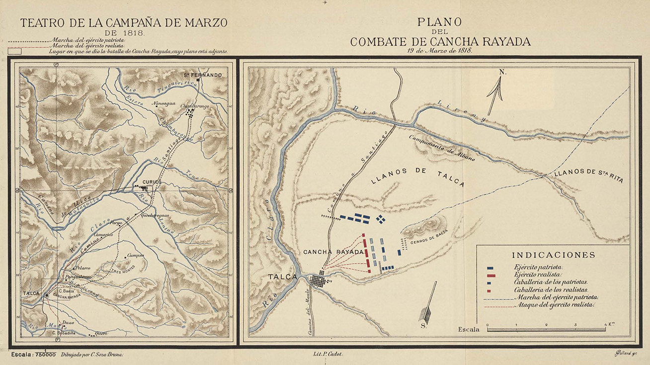 Plano del combate de Cancha Rayada [material cartográfico]
