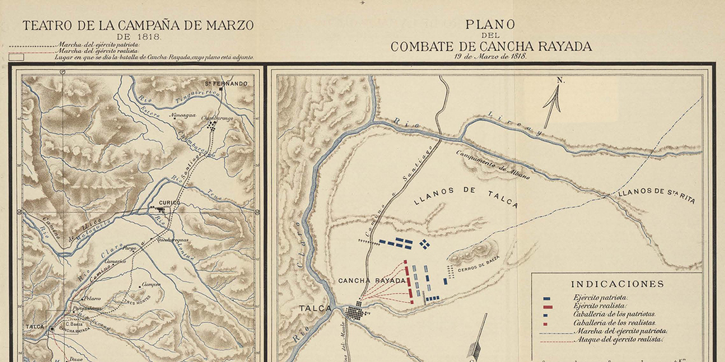 Plano del combate de Cancha Rayada [material cartográfico]