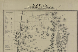 Carta del Desierto de Atacama [material cartográfico] : basada en los estudios del injeniero don Augusto Villanueva G. i otros viajeros.
