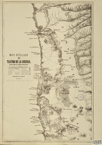 Mapa detallado del teatro de la guerra [material cartográfico] : desde el Río Loa hasta Camarones