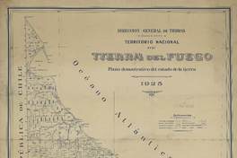 Territorio nacional de Tierra del Fuego [material cartográfico] : plano demostrativo del estado de la tierra