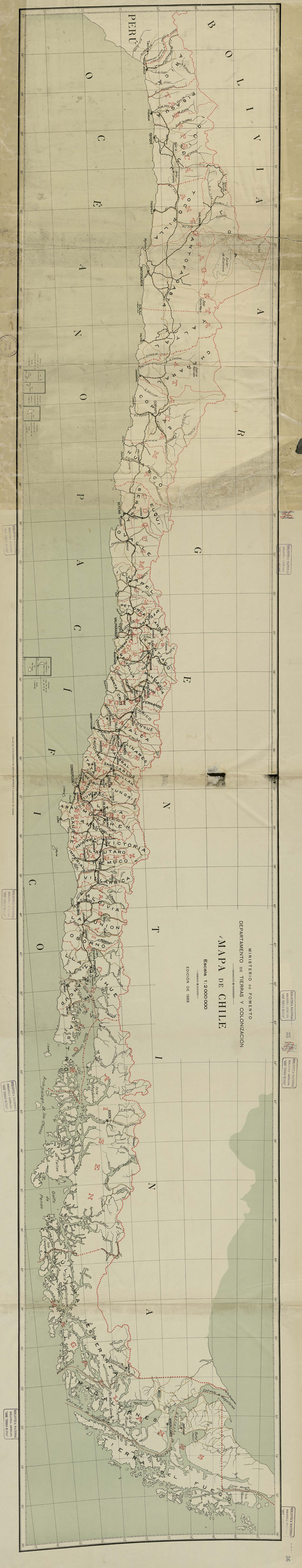 Mapa de Chile [material cartográfico]