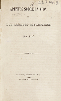 Apuntes sobre la vida de Don Domingo Eizaguirre