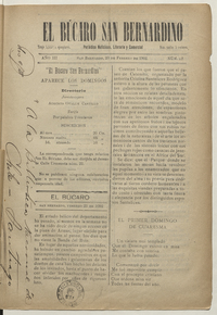 El Búcaro San Bernardino, n° 22, 23 de febrero de 1902