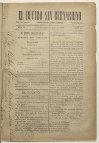 El Búcaro San Bernardino, n° 23, 2 de marzo de 1902