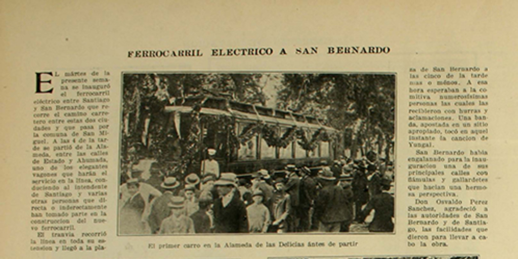 Ferrocarril eléctrico a San Bernardo
