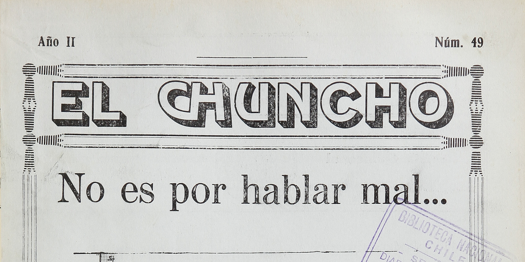 El Chuncho, N° 49, 17 de mayo de 1930