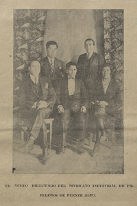 Directorio del Sindicato Industrial de Papeleros de Puente Alto, 1930