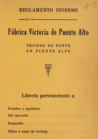 Reglamento Interno de la Fábrica Victoria de Puente Alto
