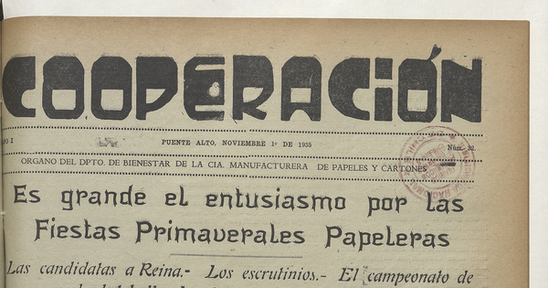 Cooperación, N° 32, 1 de noviembre de 1935