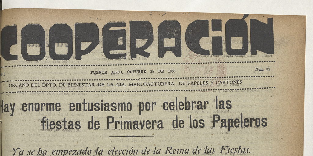 Cooperación, N° 34, 15 de noviembre de 1935