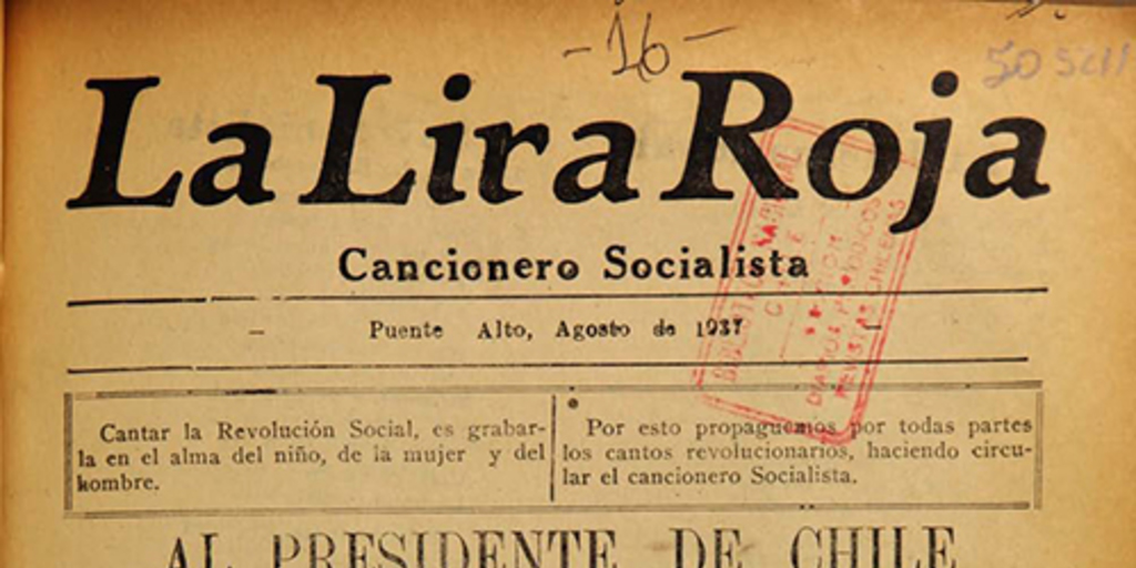 La Lira Roja, Agosto de 1937