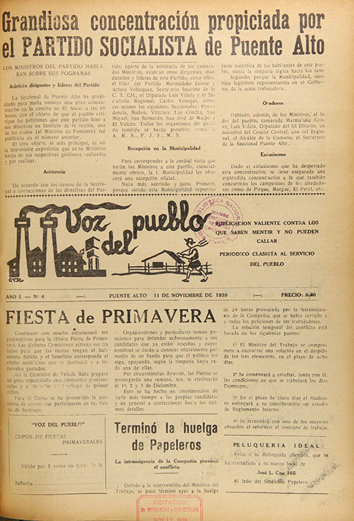 Voz del Pueblo, n° 4, 11 de noviembre de 1939