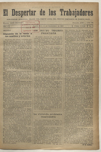 El Despertar de los Trabajadores, n° 5, 23 de noviembre de 1940
