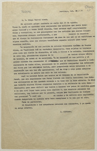 [Carta] 1877 Sep. 25, Santiago [al] S. D. Diego Barros Arana [manuscrito]