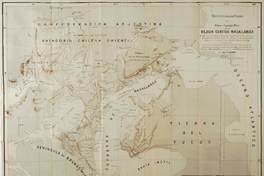 Plano topográfico de la región central magallánica