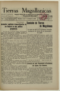 Tierras Magallánicas, número 6, 9 de septiembre de 1935