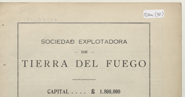 Memoria de la Sociedad Explotadora de Tierra del Fuego, 1940