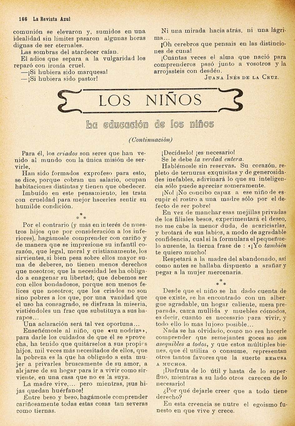 Los niños. La educación de los niños