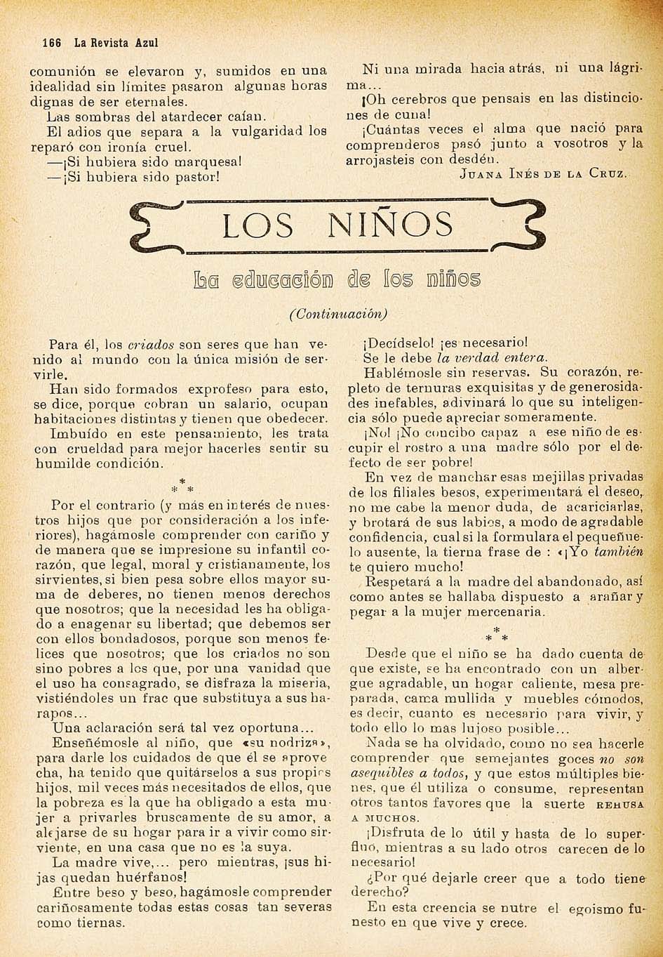 Los niños. La educación de los niños