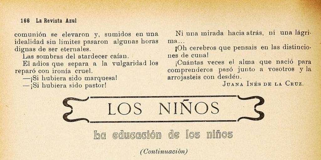 Los niños. La educación de los niños