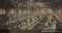  Pie de foto: Máquina para hacer calcetines y medias. Fábrica de Tejido Punto de Lana y Algodón de los señores E. Perreau y Cía. 1920