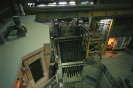 Planta chancado, interior mina El Teniente. 1989. Fotografía de Jack Ceitelis.