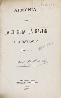 Armonía entre la ciencia, la razón i la revelación