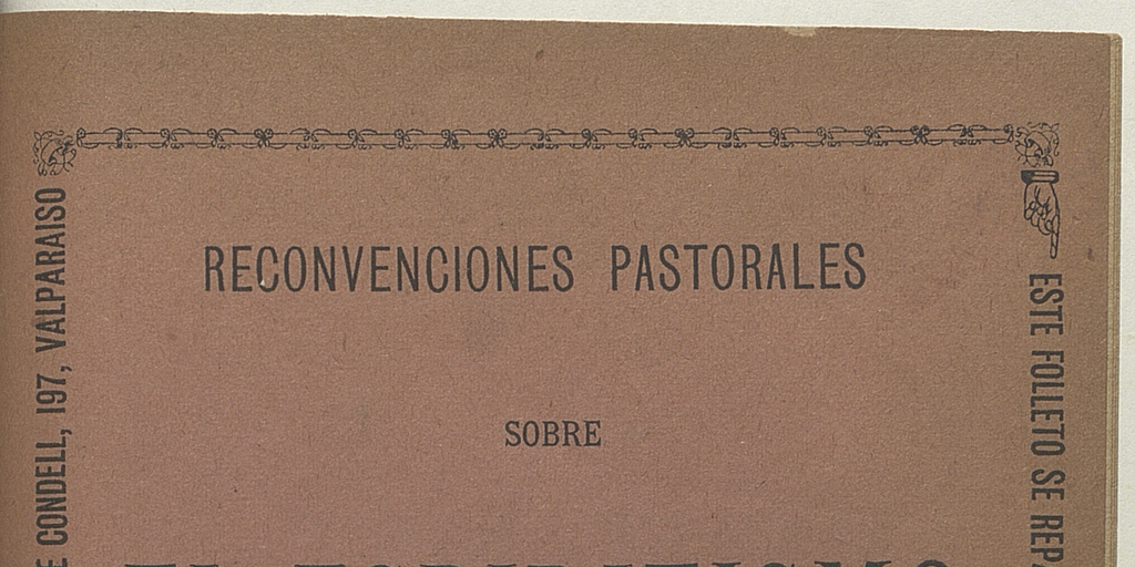 Reconvenciones pastorales sobre el espirítismo : dictámen del evanjelio.