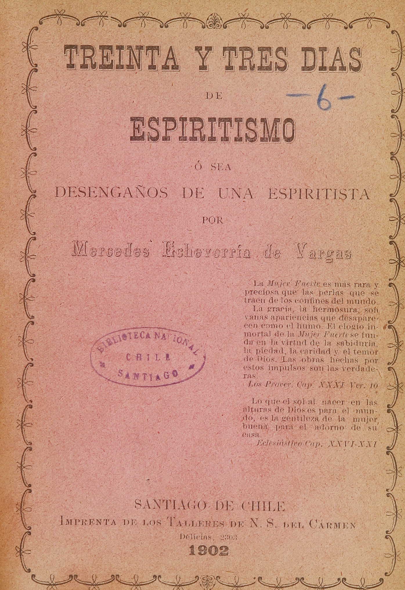 Treinta y tres días de espiritismo / ó sea desengaños de una espiritista