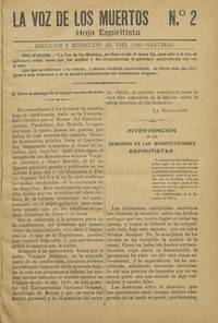 La voz de los muertos: hoja espiritista, n° 2