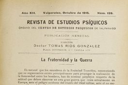 Revista de Estudios Psíquicos, n° 139, octubre de 1915