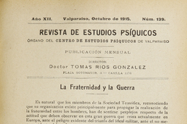 Revista de Estudios Psíquicos, n° 139, octubre de 1915