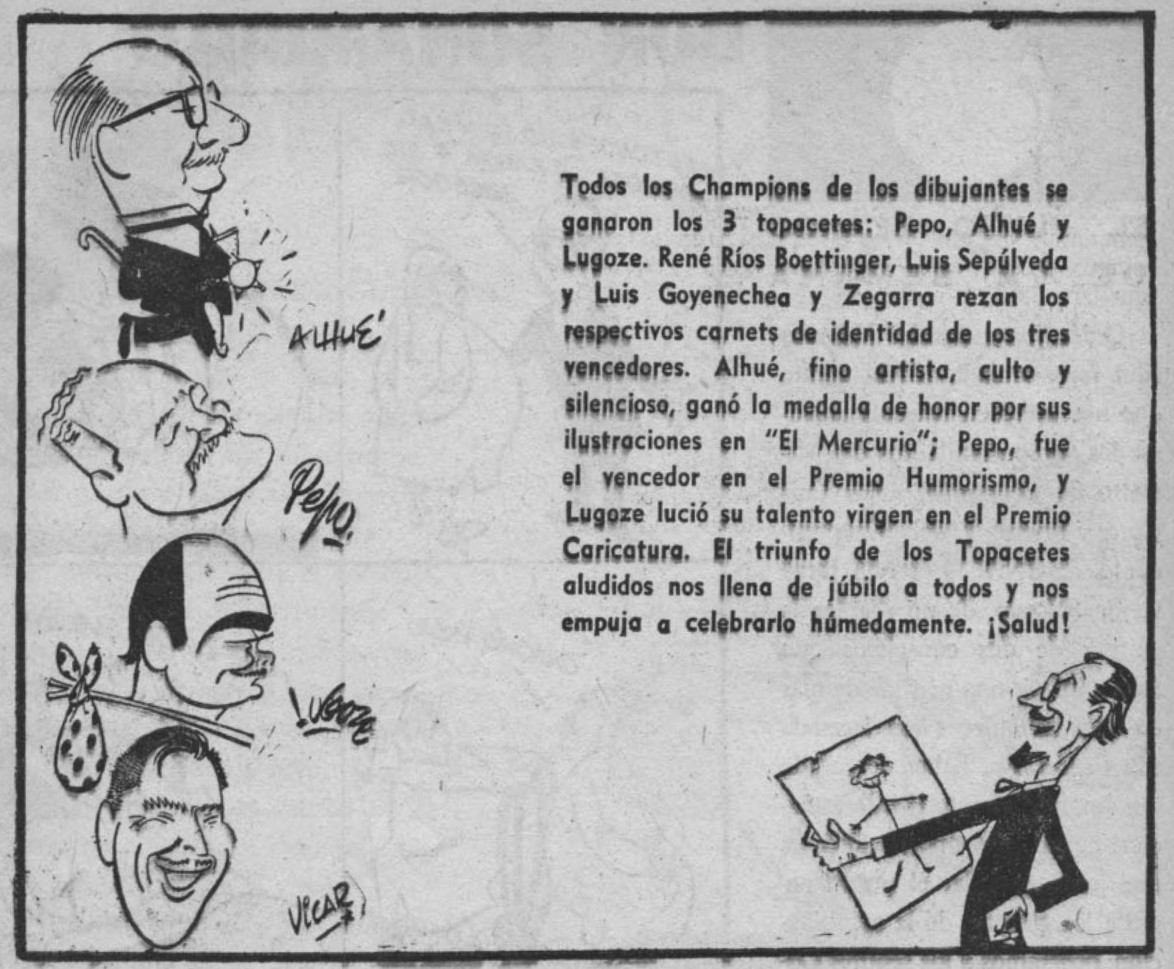 Alhué, Pepo, Lugoze y Vicar, 1958