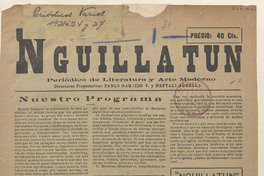 Nguillatun. Año 1, número 1, 6 de diciembre de 1924