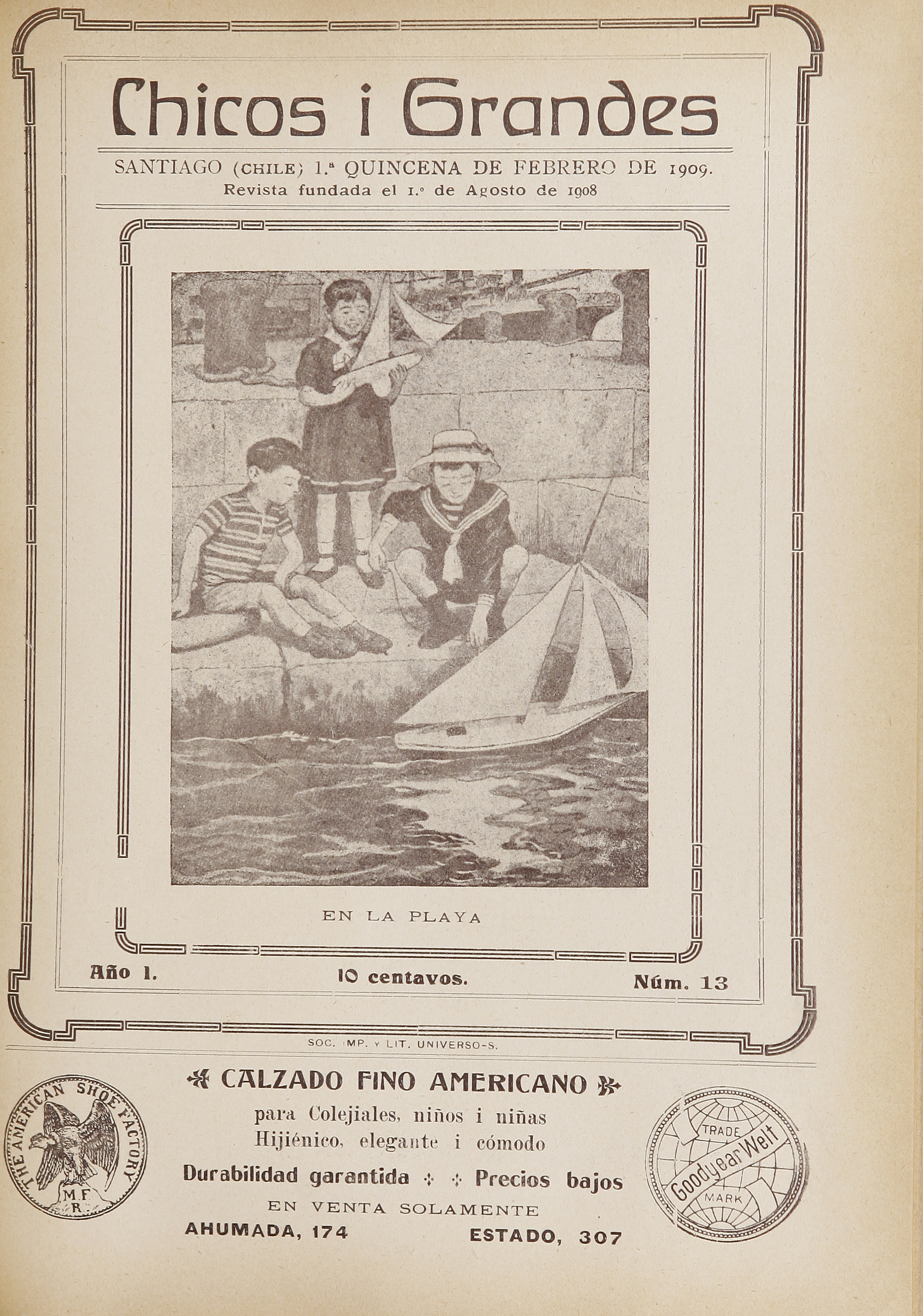 Chicos i grandes: año 1, número 13, 1a. quincena de febrero de 1909