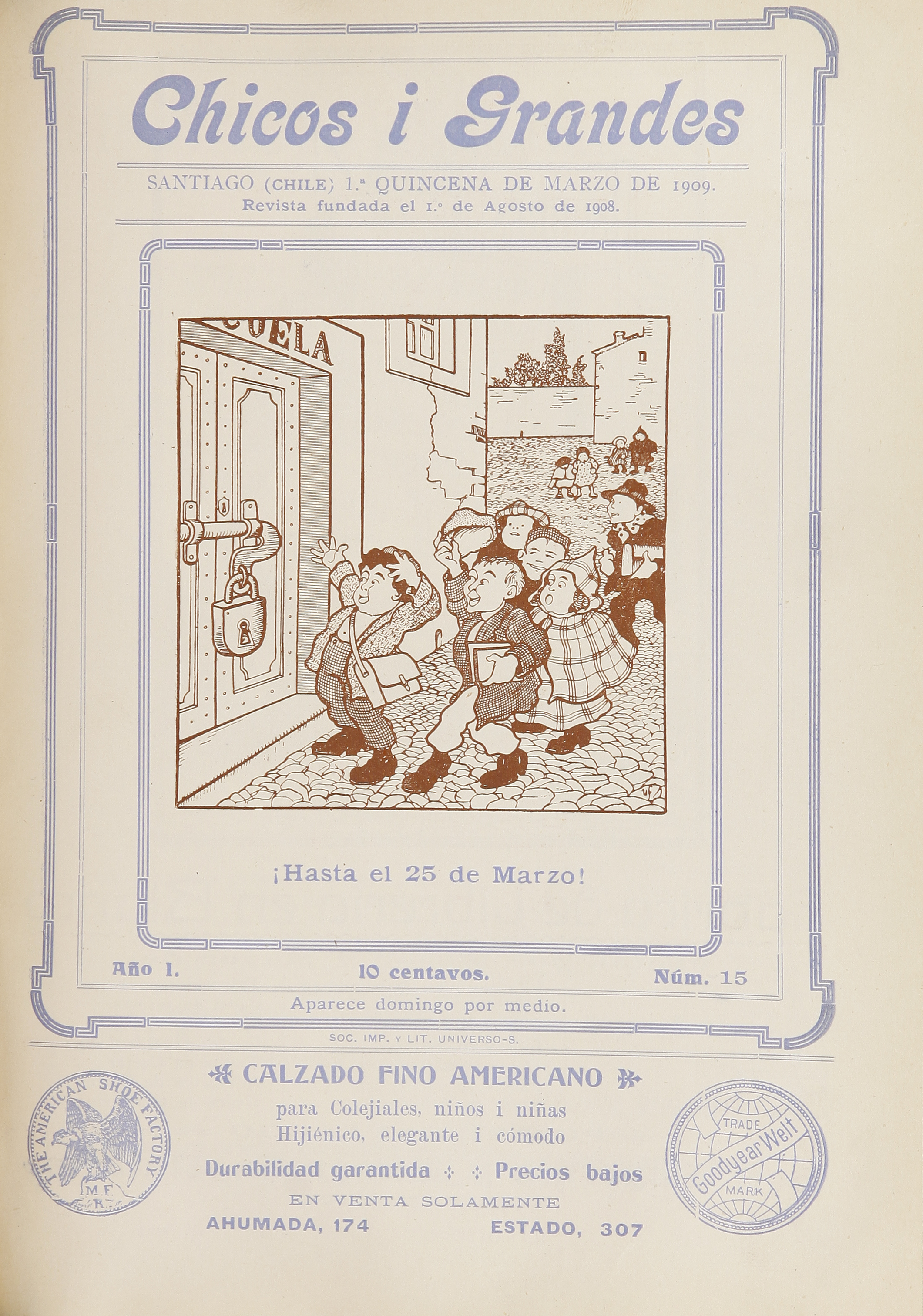 Chicos i grandes: año 1, número 15, 1a. quincena de marzo de 1909