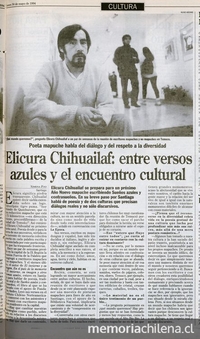  Elicura Chihuailaf, entre versos azules y el encuentro cultural